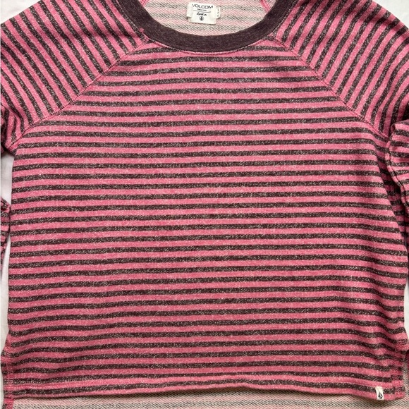 Volcom women’s crewneck sweatshirt striped - Picture 2 of 8